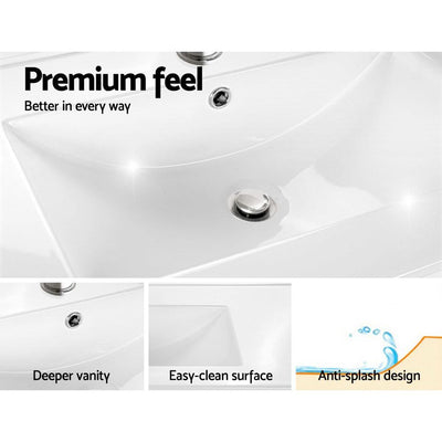 Cefito 750mm Bathroom Vanity Cabinet Unit Wash Basin Sink Storage Freestanding White - Payday Deals