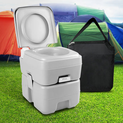 Weisshorn 20L Outdoor Portable Toilet Camping Potty Caravan Travel Boating wtih Carry Bag - Payday Deals