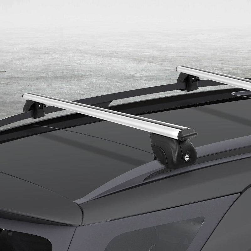 Universal Car Roof Rack Cross Bars Aluminium Adjustable 111cm Silver Upgraded - Payday Deals