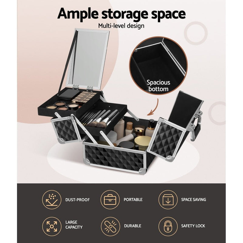 Embellir Makeup Beauty Case Organiser Travel Bag Large Cosmetic Storage Portable