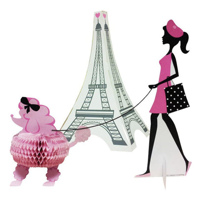 Party in Paris 3D Stand-Up Table Centrepiece Set
