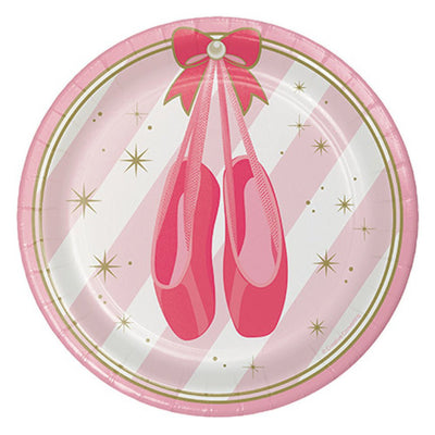 Ballerina Twinkle Toes Lunch Dessert Cake Paper Plates 8 Pack