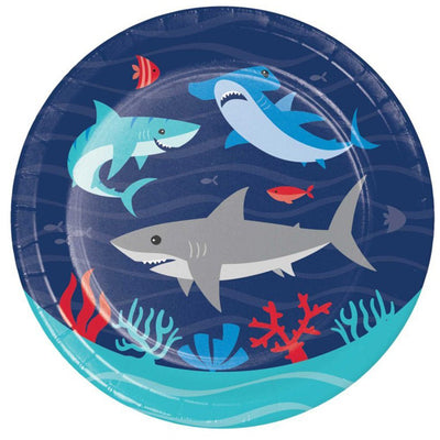 Shark Party Supplies Paper Lunch Plates 8 Pack