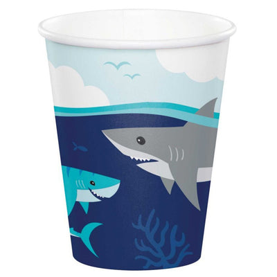 Shark Party Paper Cups 8 Pack