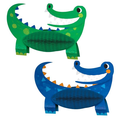 Alligator Party Centrepiece Honeycomb 3D Set 2 Pack