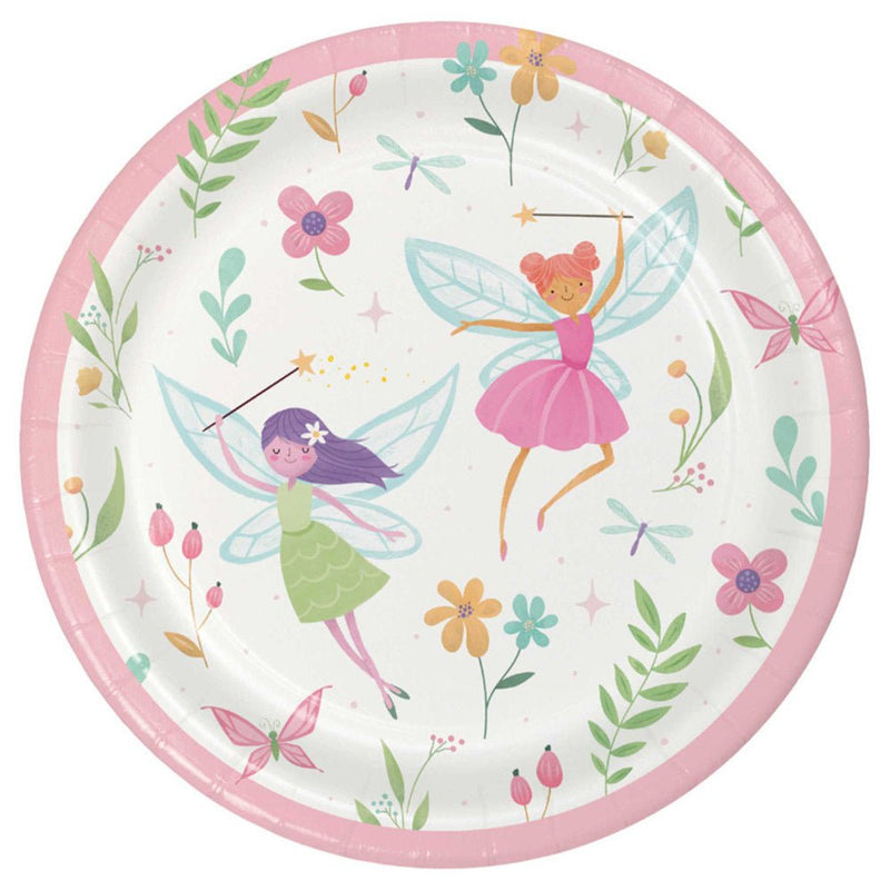 Fairy Forest Lunch Dessert Cake Paper Plates 8 Pack