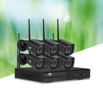 UL-TECH 3MP 8CH NVR Wireless 6 Security Cameras Set - Payday Deals