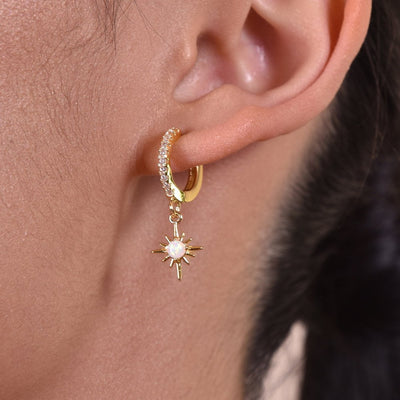Culturesse Calista Dainty Opal Drop Earrings