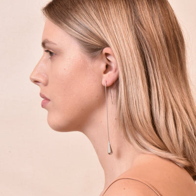Culturesse Esme Meche Simpliciy Long Drop Earrings