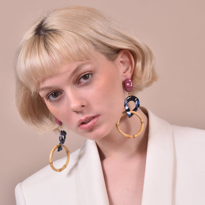 Culturesse Leandre Modern Loop Earrings 