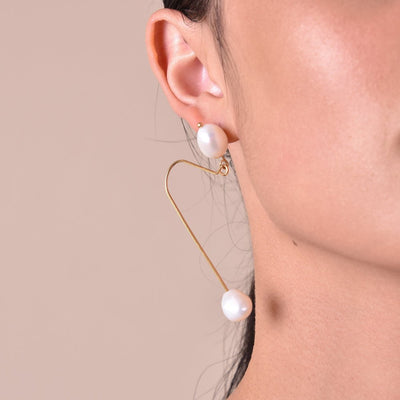 Culturesse Andrya Artisan Dancing Pearl Earrings