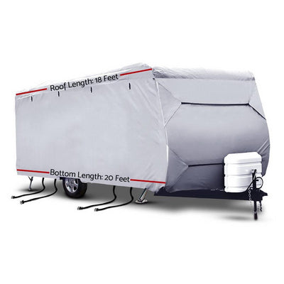 Weisshorn 18-20ft Caravan Cover Campervan 4 Layer UV Water Resistant - Payday Deals