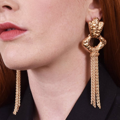 Culturesse Natalii Golden Knot Earrings 