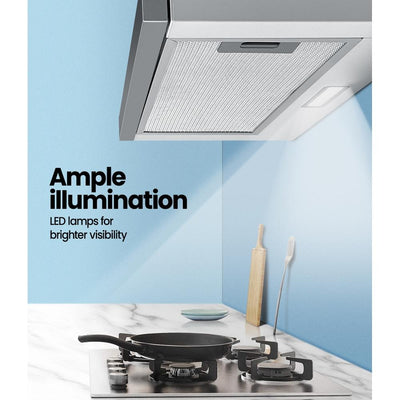 Comfee Rangehood 600mm Range Hood Slide Out 60cm Stainless Steel Kitchen Canopy - Payday Deals