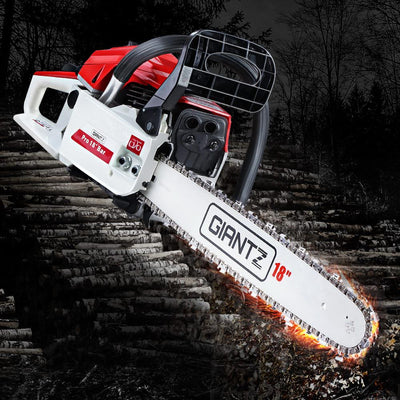 GIANTZ 45CC Petrol Commercial Chainsaw Chain Saw Bar E-Start Pruning - Payday Deals