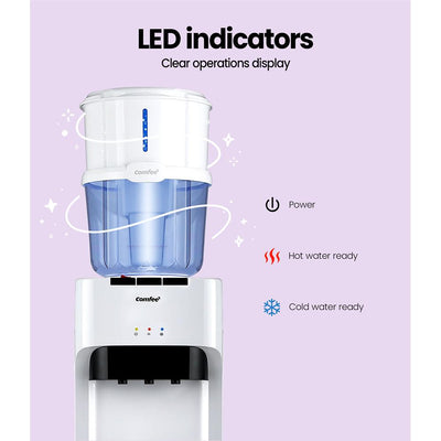 Comfee Water Dispenser Cooler 15L Filter Chiller Purifier Bottle Cold Hot Stand - Payday Deals