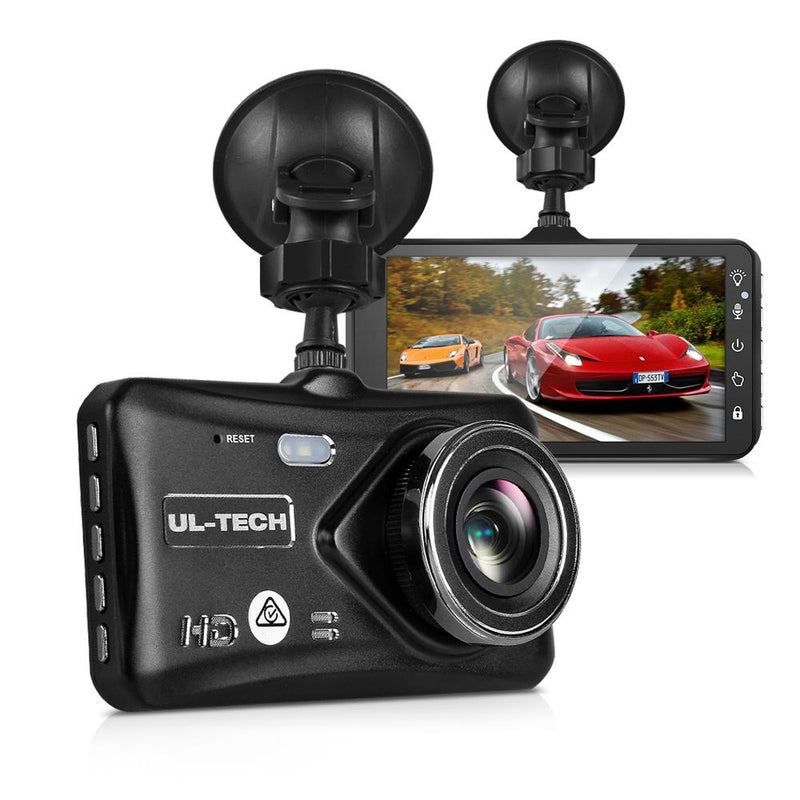 UL Tech 4 Inch Dual Camera Dash Camera - Black - Payday Deals