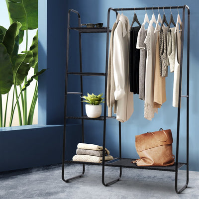 Portable Clothes Rack Garment Hanging Stand Closet Storage Organiser Shelf Home - Payday Deals