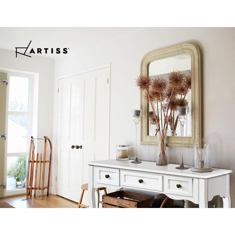 Artiss Hall Console Table Hallway Side Dressing Entry Wooden French Drawer White - Payday Deals