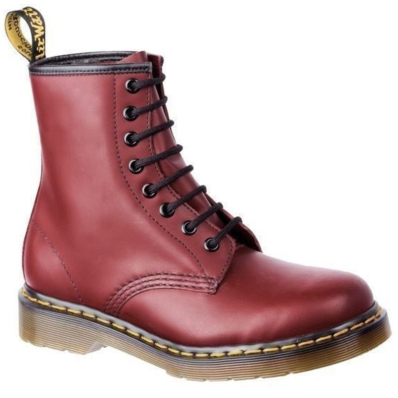 Dr. Martens Unisex 1460Z DMC 8 Lace Up Cherry Red Smooth Leather Boots Shoes Doc Payday Deals