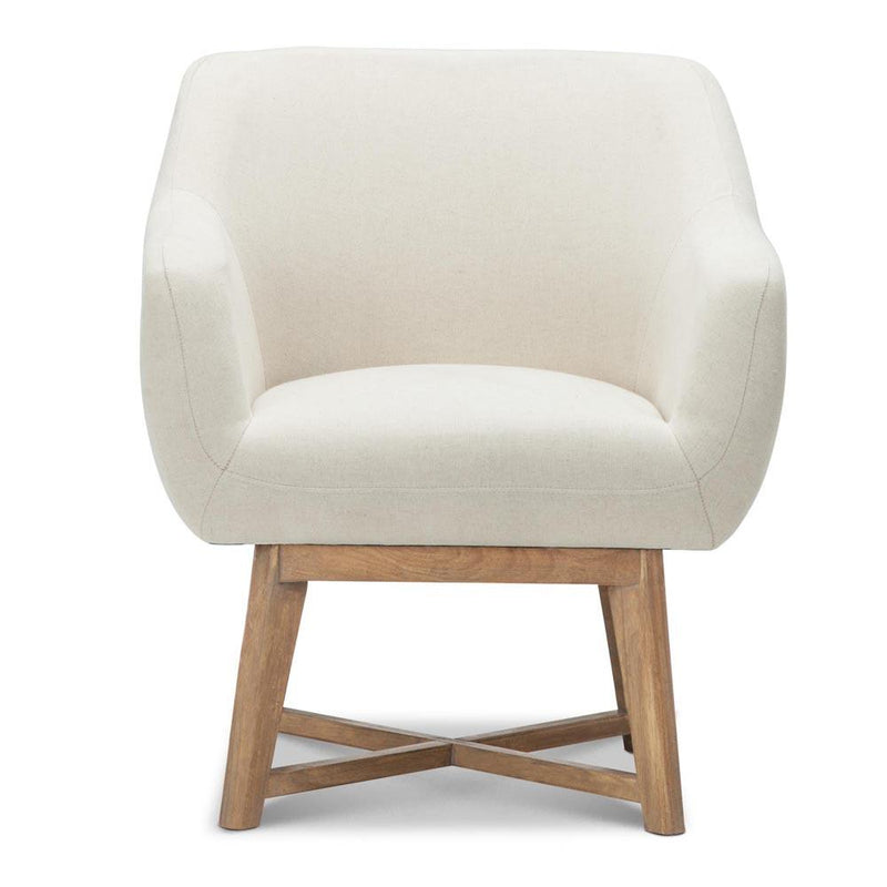 Artiss Fabric Tub Lounge Armchair - Beige - Payday Deals
