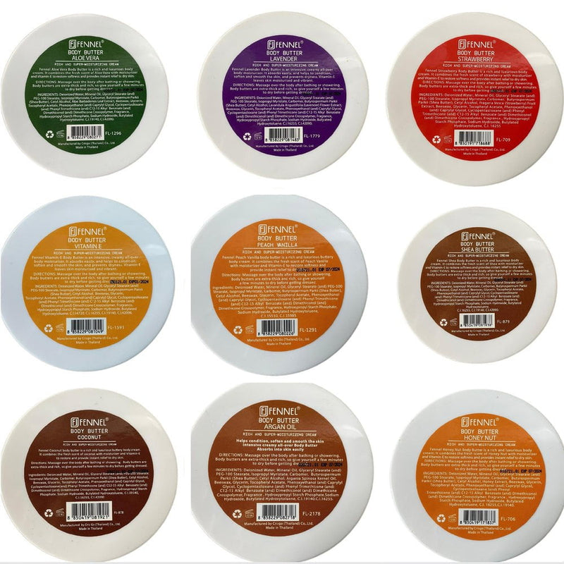Luxurious 10 Piece Body Butter Set. Moisturize, Nourish and Hydrate the Skin