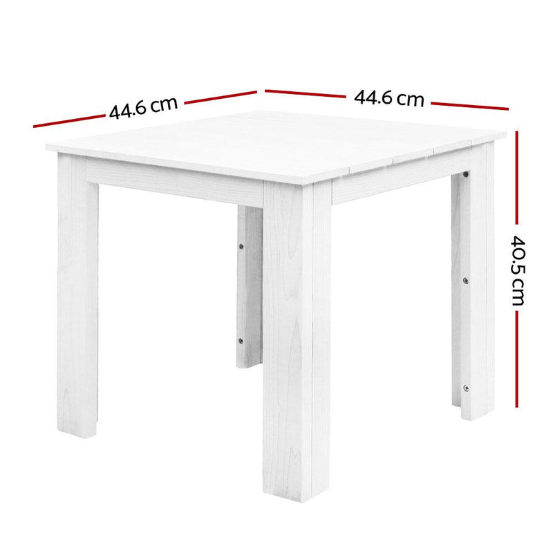 Gardeon Outdoor Side Beach Table - White - Payday Deals