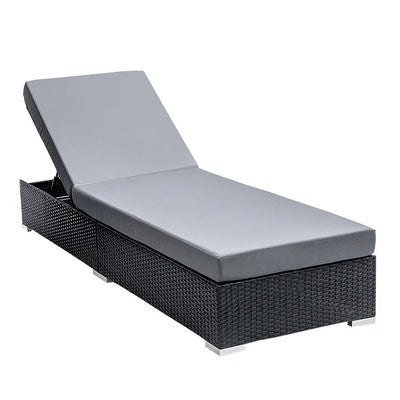 Gardeon Sun Lounge Outdoor Furniture Day Bed Wicker Rattan Garden Sofa - Payday Deals
