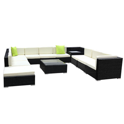 Gardeon 12PC Outdoor Furniture Sofa Set Wicker Garden Patio Lounge - Payday Deals