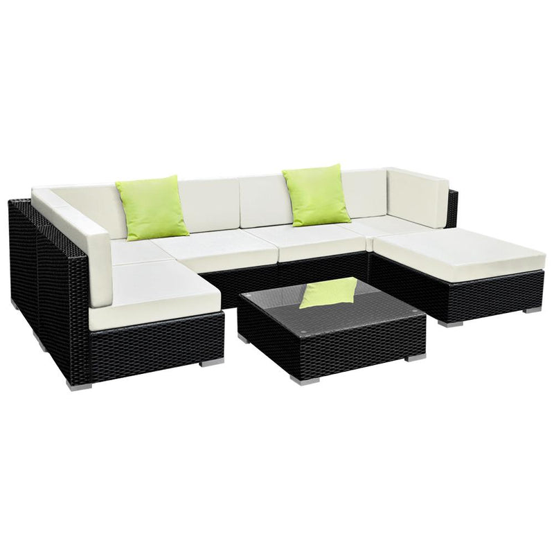 Gardeon 7PC Outdoor Furniture Sofa Set Wicker Garden Patio Pool Lounge - Payday Deals