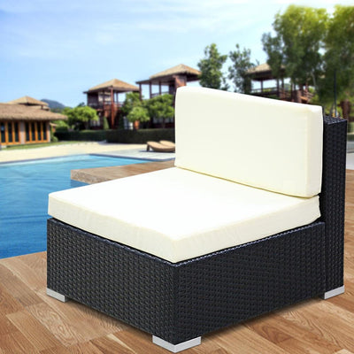 3PC Gardeon Outdoor Furniture Sofa Set Wicker Rattan Garden Lounge Chair Setting - Payday Deals
