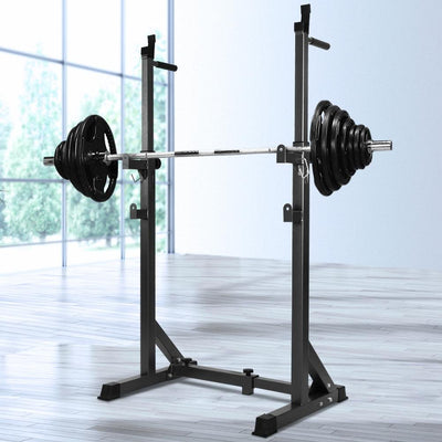 Everfit Squat Rack Pair Fitness Weight Lifting Gym Exercise Barbell Stand - Payday Deals