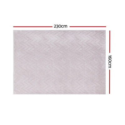 Artiss Floor Rugs 160x230cm Washable Area Mat Large Carpet Microfiber Ripple