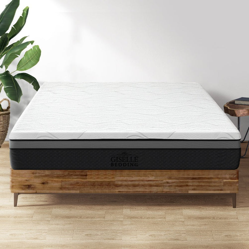 Giselle Bedding Memory Foam Mattress Bed Cool Gel Comfort King Single 25cm