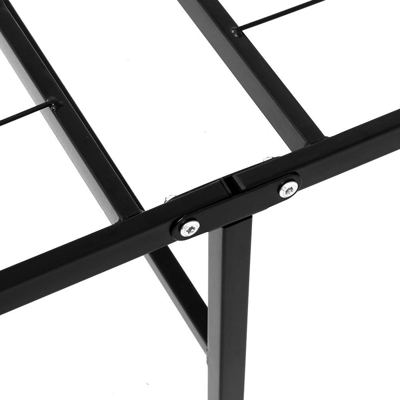 Artiss Folding Bed Frame Metal Bed Base King Single Size Portable Black - Payday Deals