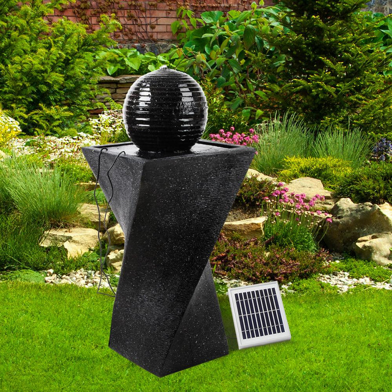 Gardeon Solar Powered Water Fountain Twist Design with Lights - Payday Deals