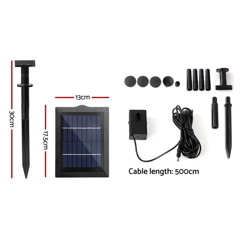 Gardeon Solar Pond Pump Water Fountain Outdoor Powered Submersible Filter 4FT - Payday Deals