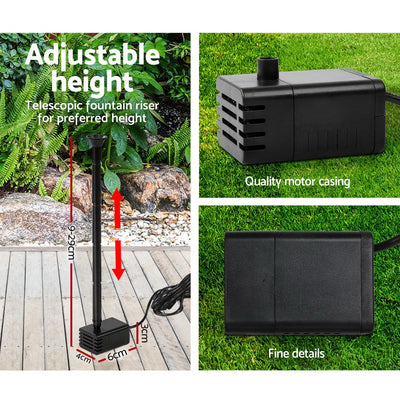 Gardeon Solar Pond Pump Water Fountain Outdoor Powered Submersible Filter 4FT - Payday Deals