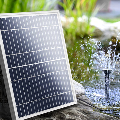 Solar Powered Pond Pump Outdoor Waterfall Bird Bath Fountains Kits 9.7 FT - Payday Deals