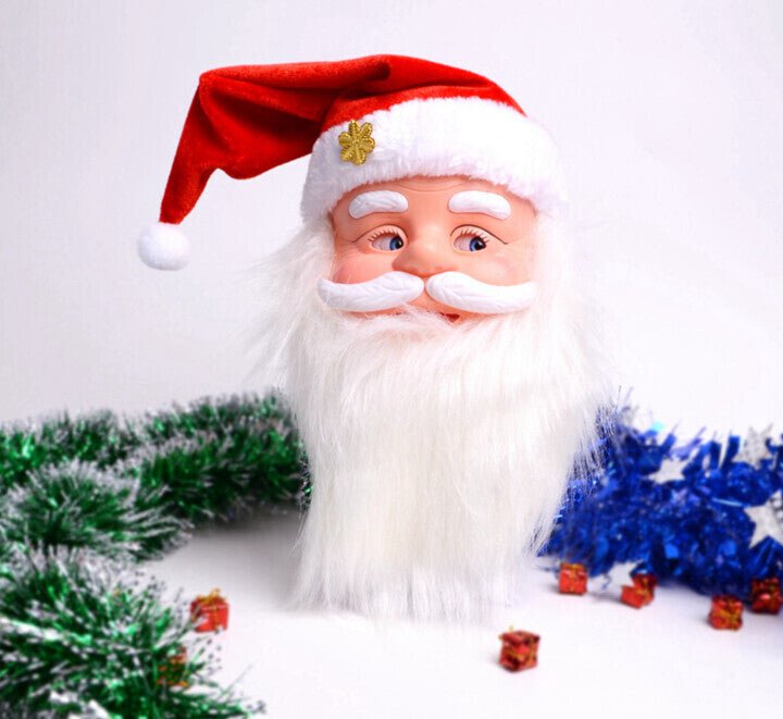 Singing Moving Eyes And Beard Shaking Hat Music Santa Claus Xmas Christmas Decor