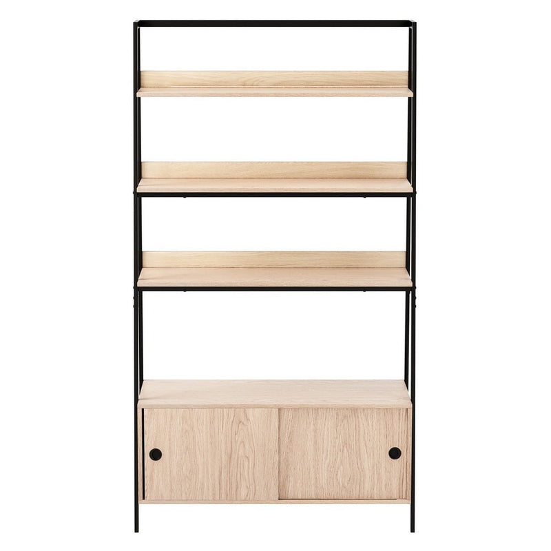 Artiss Bookshelf with Cabinet MIRA Oak