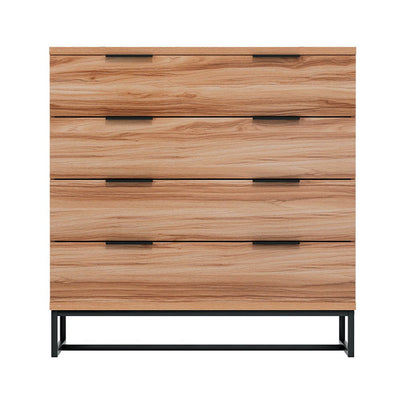 Artiss 4 Chest of Drawers Cabinet Dresser Table Tallboy Storage Bedroom Rust Oak