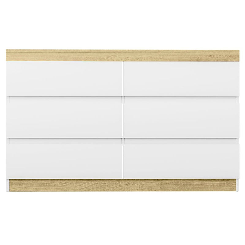 Artiss 6 Chest of Drawers Cabinet Dresser Table Tallboy Storage Bedroom White