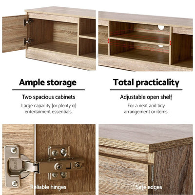 Artiss 160CM TV Stand Entertainment Unit Lowline Storage Cabinet Wooden