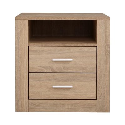 Artiss Bedside Tables Drawers Storage Cabinet Shelf Side End Table Oak - Payday Deals