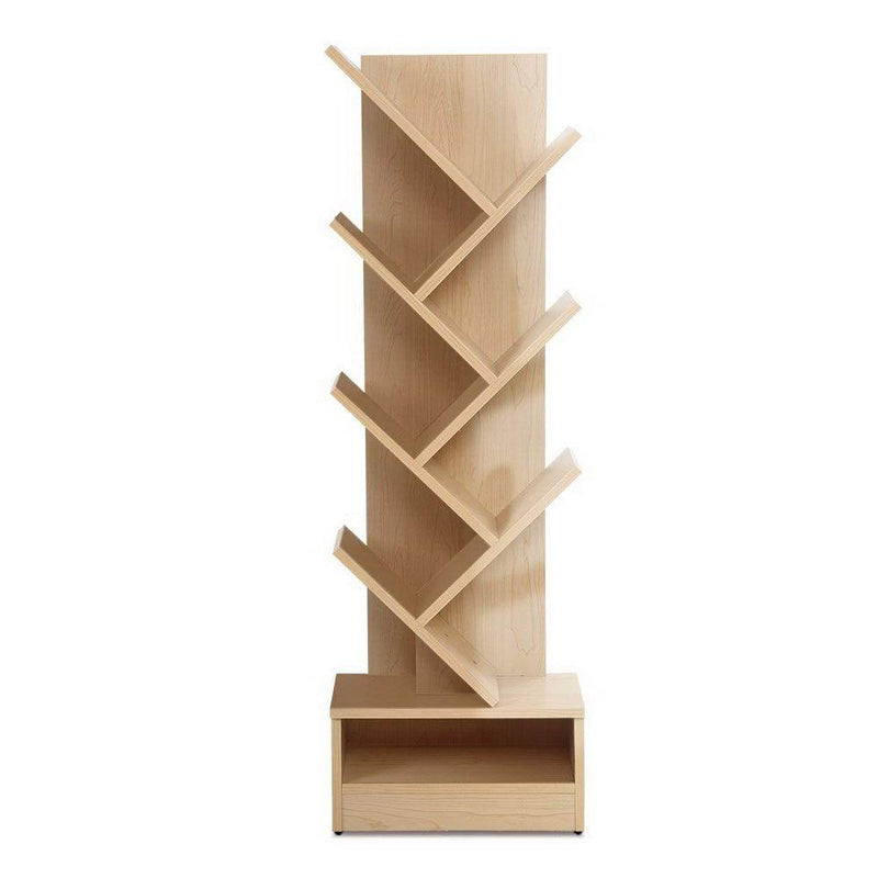 Artiss Display Shelf 7-Shelf Tree Bookshelf Book Storage Rack Bookcase Natural - Payday Deals