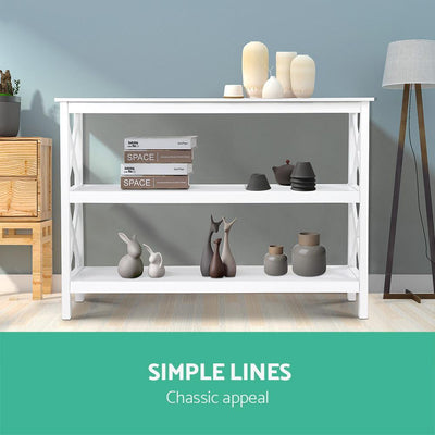 Artiss Wooden Storage Console Table - White - Payday Deals
