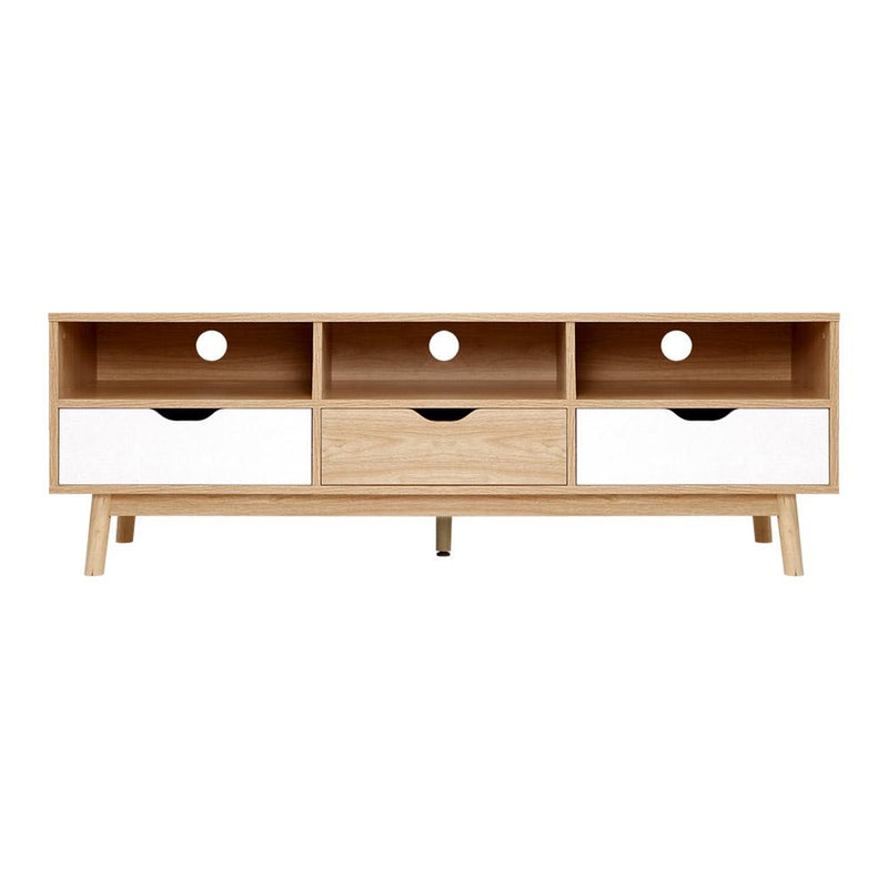 Artiss TV Cabinet Entertainment Unit Stand Wooden Storage 140cm Scandinavian - Payday Deals