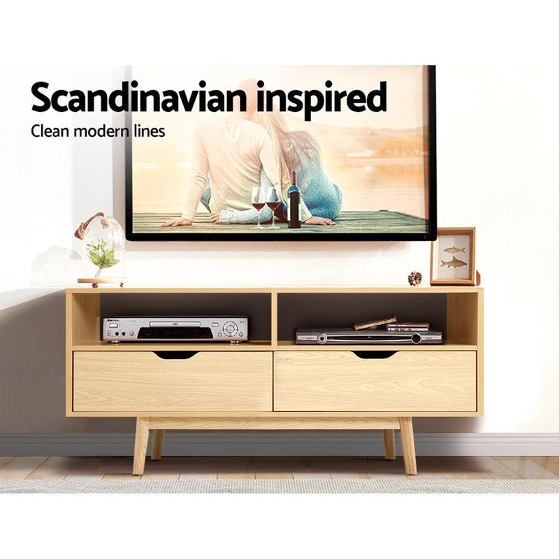 Artiss TV Cabinet Entertainment Unit Stand Wooden Storage 120cm Scandinavian - Payday Deals