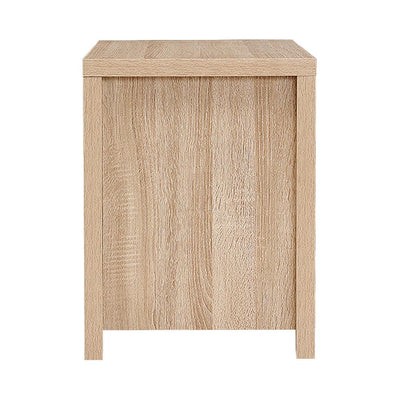 Artiss Bedside Table Lamp Side Tables Drawers Nightstand Unit Beige Wood - Payday Deals
